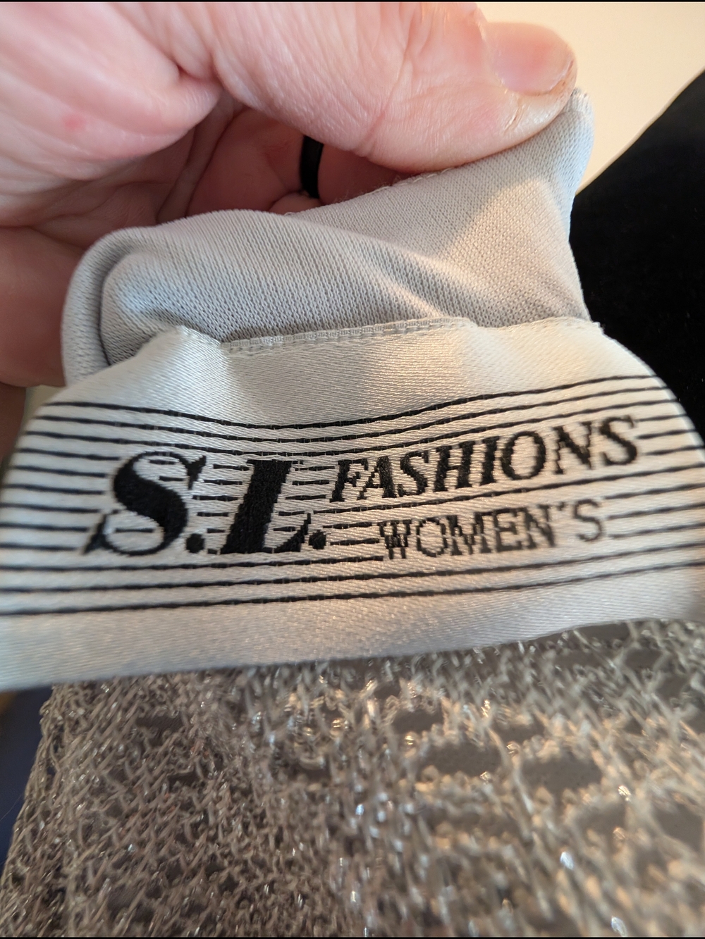 S.L. Fashions Cream Knit Crochet Shell Dress Sz 18w (A37) - Picture 4 of 5